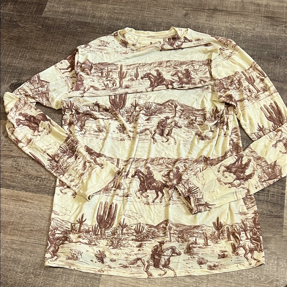 MESH WESTERN UNDERSHIRT -NWOT